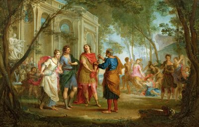 Roland Learns of the Love of Angelica and Medoro by Louis Galloche